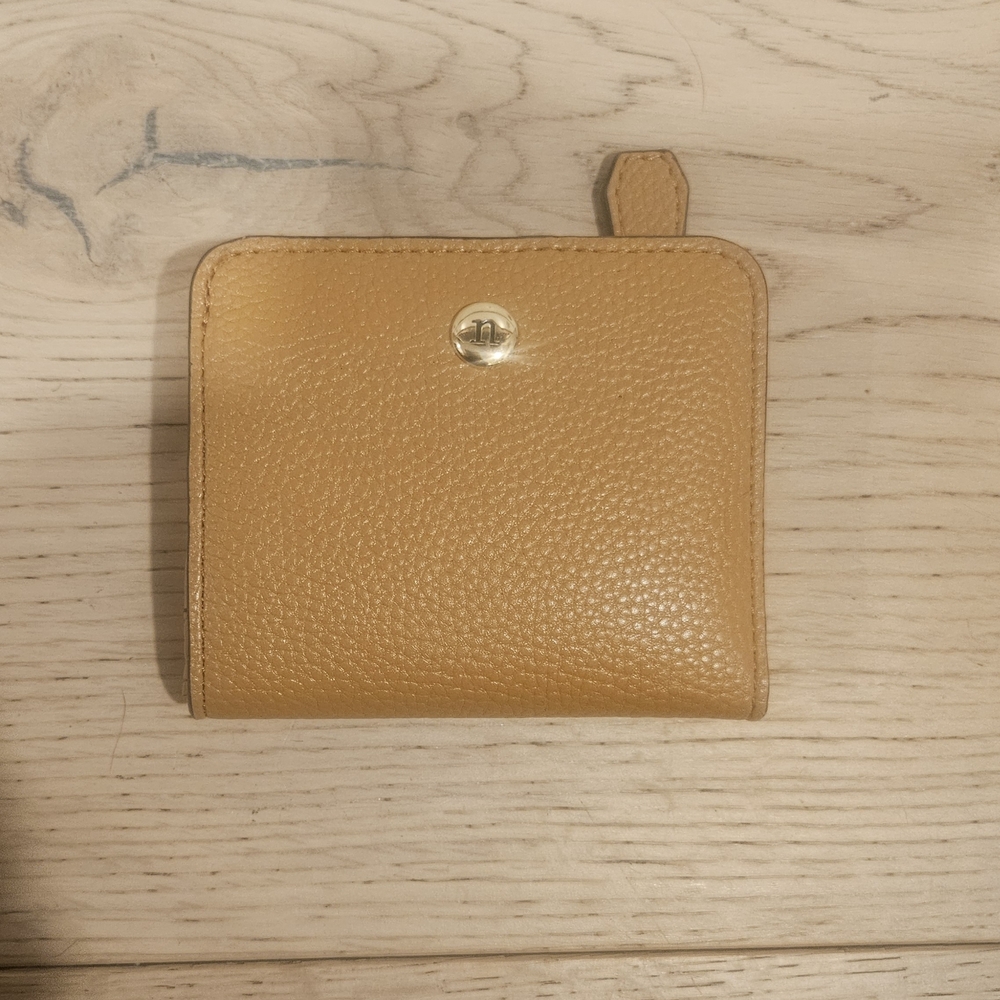 Tan Faux Leather Letter N Wallet